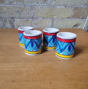 HSN Lidia's Kitchen 4-piece Porcelain Napkin Rings - Set of 4